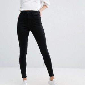 WAVEN ANIKA TRUE BLACK HIGH RISE SKINNY JEANS 24